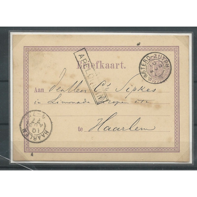 Nederland  Briefkaart Apeldoorn-Haarlem  CV 55++ €