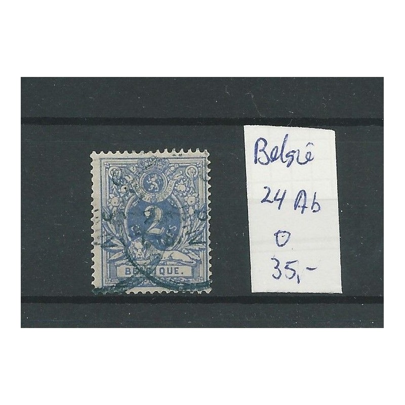 Belgium  24Ab Numeral 2 centimes  VFU/used  CV 35 €