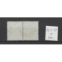 Netherlands  32C-D Numeral combinatie tanding VFU/used CV 250 €
