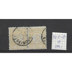 Netherlands  32C-D Numeral combinatie tanding VFU/used CV 250 €