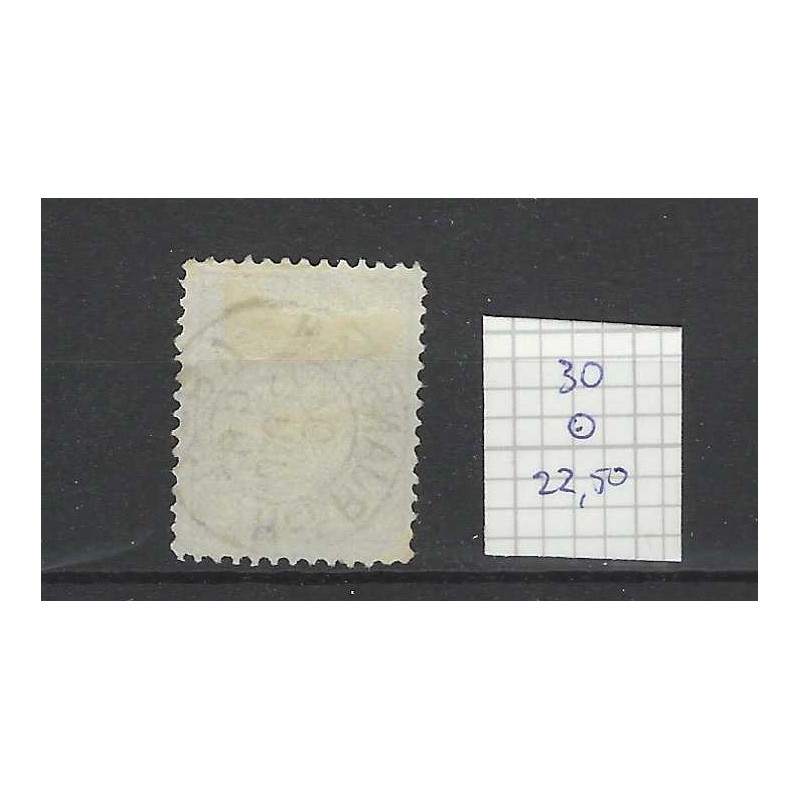 Netherlands  30 Numeral "HEERJANSDAM 1895" small round cancel VFU/used CV 23 €