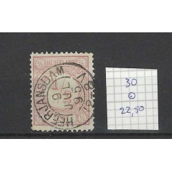 Nederland  30 Cijfer "HEERJANSDAM 1895" kleinrond VFU/gebr CV 23 €