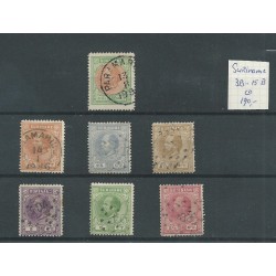 Suriname 3B-15B  Willem III 1873  VFU/used  CV 190 €