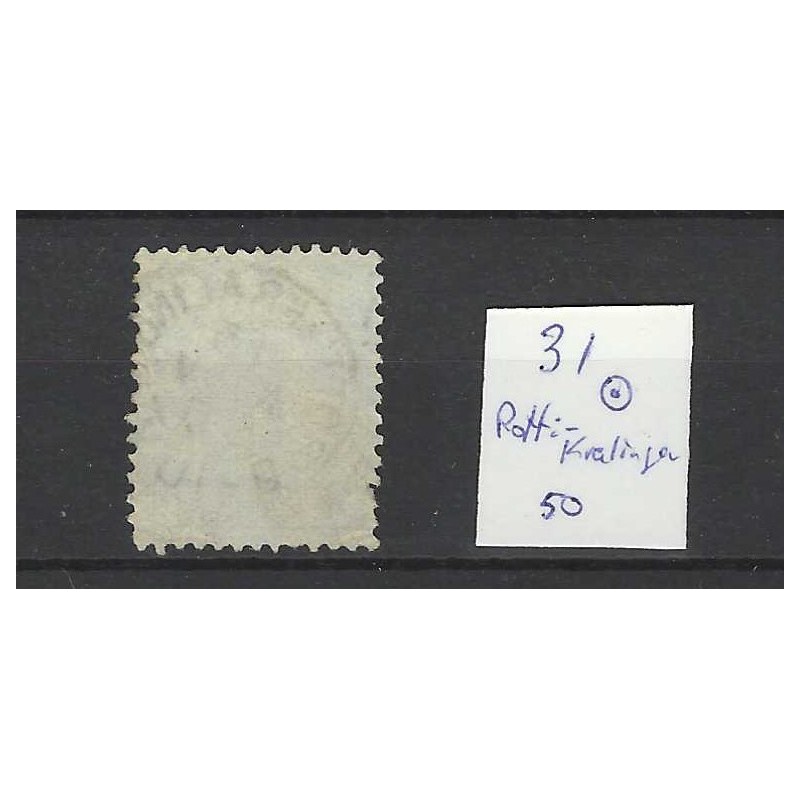 Nederland  31 Cijfer "ROTT:-KRALINGEN 1885" kleinrond VFU/gebr CV 50 €