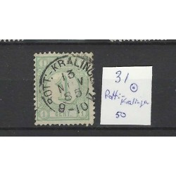 Netherlands  31 Numeral "ROTT:-KRALINGEN 1885" small round cancel VFU/used CV 50 €