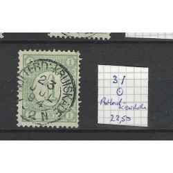 Netherlands  31 Numeral "ROTTERD:-KRUISKADE 1894" small round cancel VFU/used CV 23 €