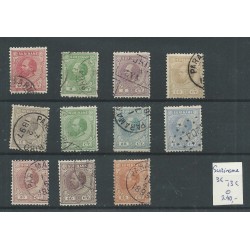 Suriname 3C-13C  Willem III 1873  VFU/used  CV 240 €