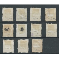 Suriname 3C-13C  Willem III 1873  VFU/used  CV 240 €