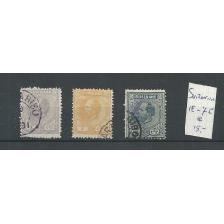 Suriname 1E-7E  Willem III 1873  VFU/used  CV  15 €