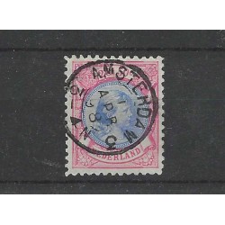 Nederland  47C  Wilhelmina "AMSTERDAM-3  1898" kleinrond VFU/gebr CV 210 €