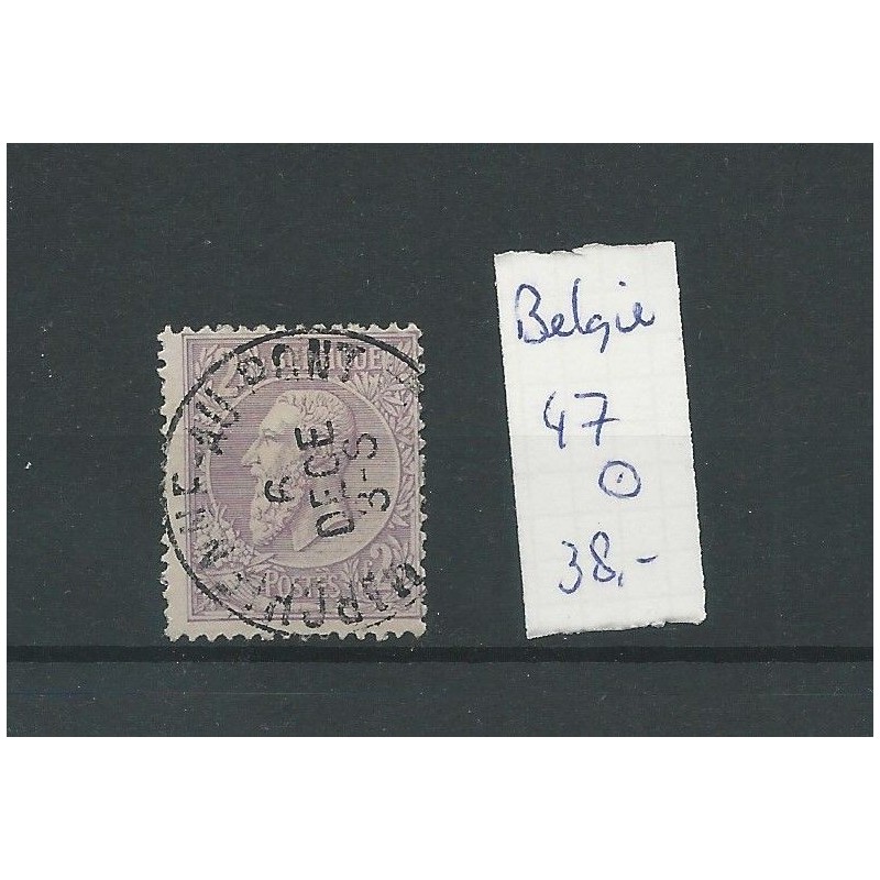 Belgium  47  King Leopold II   VFU/used  CV 38 €