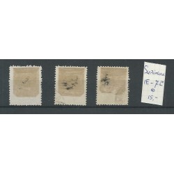Suriname 1E-7E  Willem III 1873  VFU/used  CV  15 €
