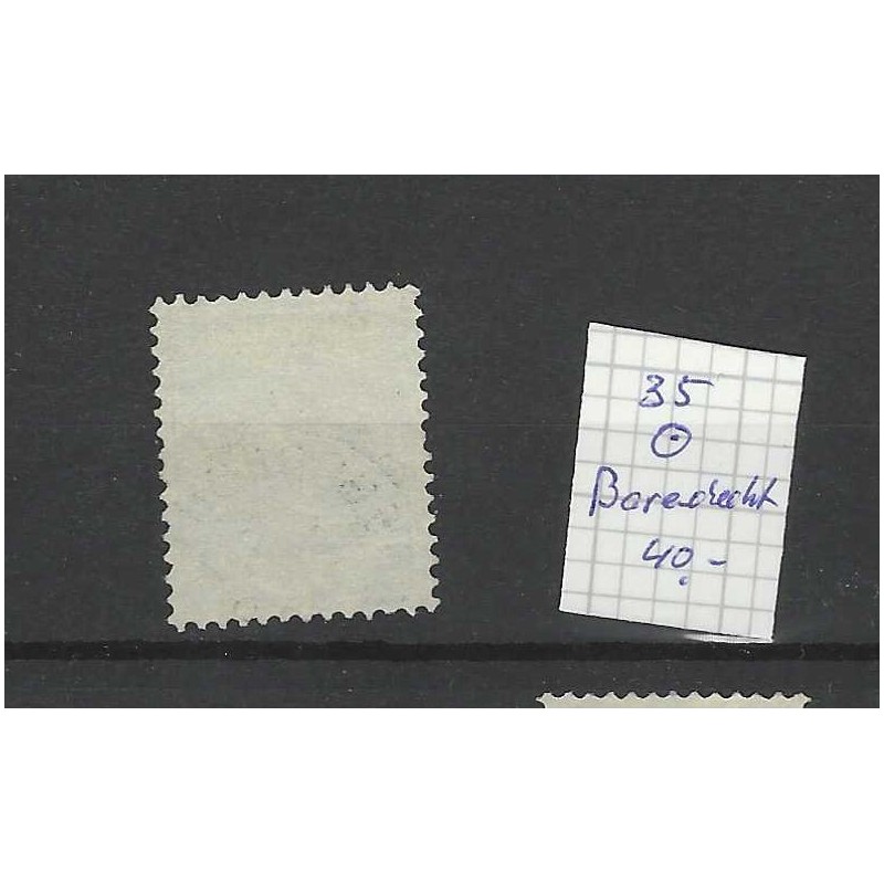 Netherlands  35 Wilhelmina "BARENDRECHT 1893" small round cancel VFU/used CV 40 €