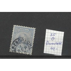 Netherlands  35 Wilhelmina "BARENDRECHT 1893" small round cancel VFU/used CV 40 €