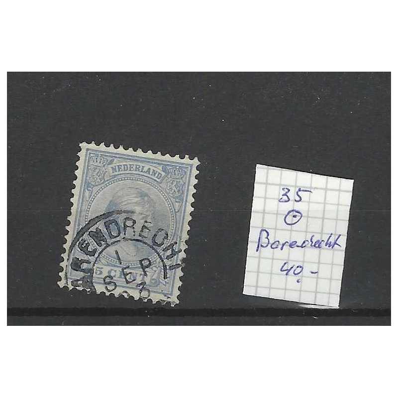 Nederland  35 Wilhelmina "BARENDRECHT 1893" kleinrond VFU/gebr CV 40 €