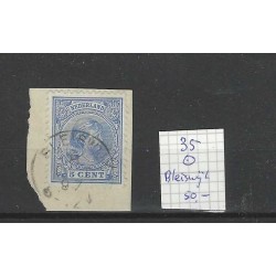 Netherlands  35 Wilhelmina "BLEISWIJK 1897" small round cancel VFU/used CV 50 €