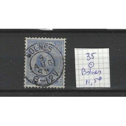 Netherlands  35 Wilhelmina "BOLNES 1899" small round cancel VFU/used CV 11,50 €