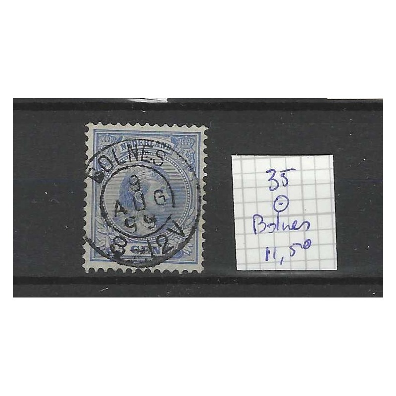 Nederland  35 Wilhelmina "BOLNES 1899" kleinrond VFU/gebr CV 11,50 €