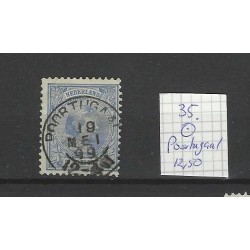 Nederland  35 Wilhelmina "POORTUGAAL 1899" kleinrond VFU/gebr CV 12,50 €