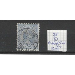 Nederland  35 Wilhelmina "ROTTERD:GOUDSING: 1892" kleinrond VFU/gebr CV 37,50 €