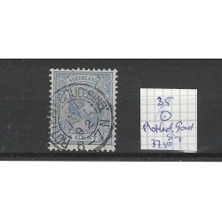 Netherlands  35 Wilhelmina "ROTTERD:GOUDSING: 1892" small round cancel VFU/used CV 37,50 €