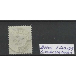 Netherlands  35 Wilhelmina "ARNHEM-ROTTERD 1899" small round cancel VFU/used CV 15+ €