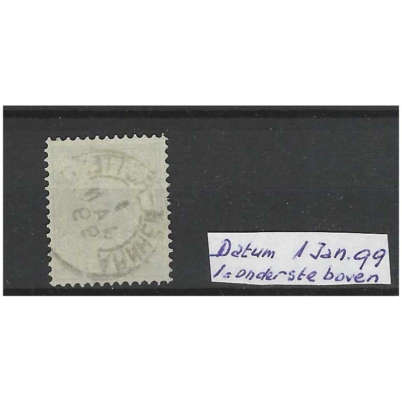 Nederland  35 Wilhelmina "ARNHEM-ROTTERD 1899" kleinrond VFU/gebr CV 15+ €