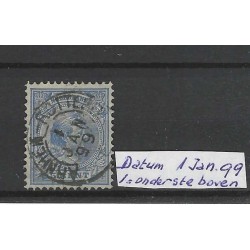 Netherlands  35 Wilhelmina "ARNHEM-ROTTERD 1899" small round cancel VFU/used CV 15+ €