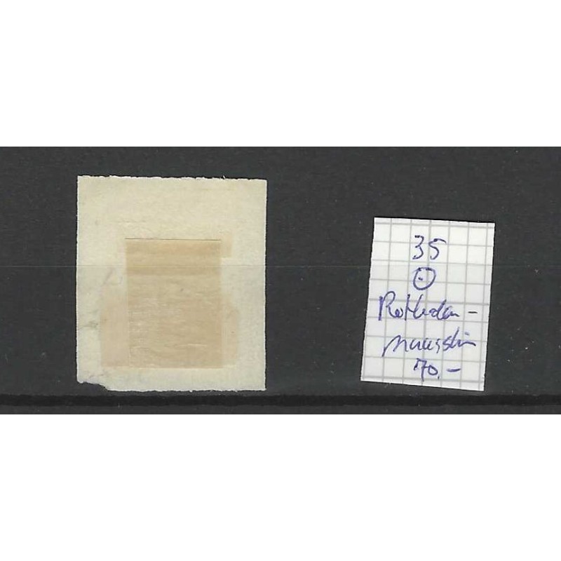 Nederland  35 Wilhelmina "ROTTERDAM-MAASSLUIS 1899" kleinrond VFU/gebr CV 70 €