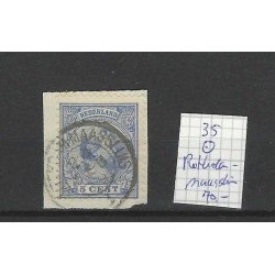 Netherlands  35 Wilhelmina "ROTTERDAM-MAASSLUIS 1899" small round cancel VFU/used CV 70 €
