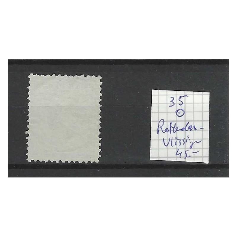 Netherlands  35 Wilhelmina "ROTTERDAM-VLISSINGEN1896" small round cancel VFU/used CV 46 €