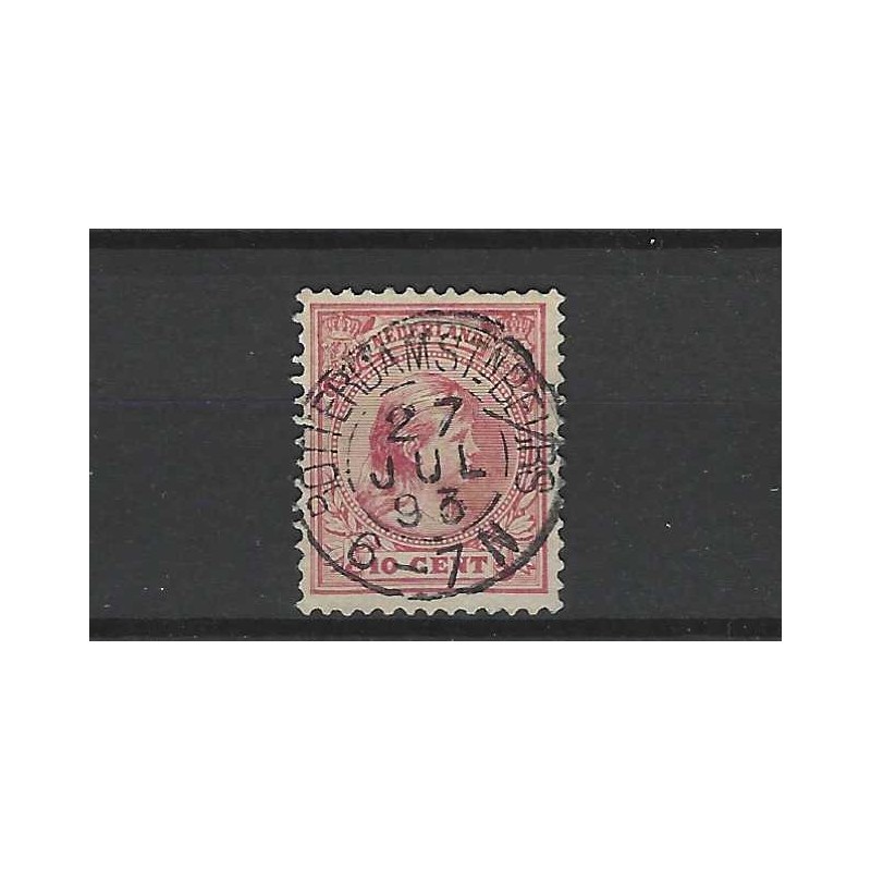 Nederland 37 Wilhelmina "ROTTERDAMSTnBEURS 1893" kleinrond VFU/gebr CV 16 €