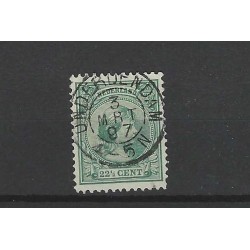 Nederland 41 Wilhelmina "ONDERDENDAM 1897" kleinrond VFU/gebr CV 30+ €