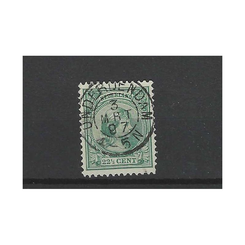 Nederland 41 Wilhelmina "ONDERDENDAM 1897" kleinrond VFU/gebr CV 30+ €