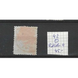 Netherlands 42 Wilhelmina "ROTTERDAM-4 1896" small round cancel VFU/used CV 50+ €