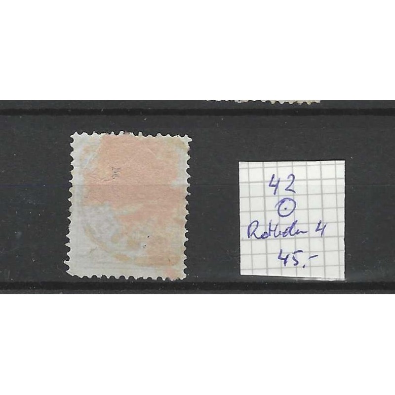 Netherlands 42 Wilhelmina "ROTTERDAM-4 1896" small round cancel VFU/used CV 50+ €