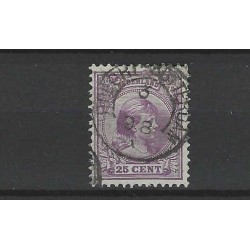 Nederland 42 Wilhelmina "UTRECHT-ROTTERDAM 1898" kleinrond VFU/gebr CV 15+ €