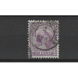 Netherlands 42 Wilhelmina "UTRECHT-ROTTERDAM 1898" small round cancel VFU/used CV 15+ €
