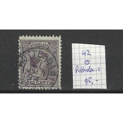 Netherlands 42 Wilhelmina "ROTTERDAM-1 1894" small round cancel VFU/used CV 95+ €