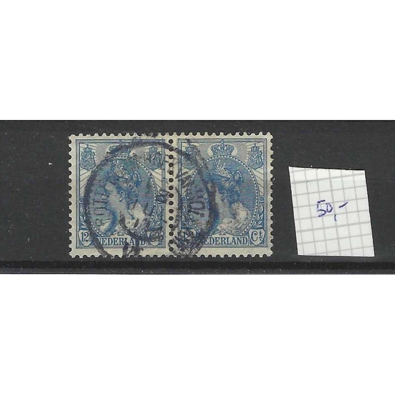 Netherlands 63 Bontkraag "ROTTERDAM-HOEK VAN HOLLAND 1912" VFU/used CV 50+ €