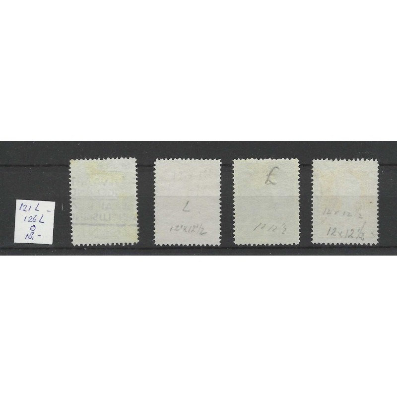 Netherlands 121L-126L Wilhelmina 1923 VFU/used CV 18 €