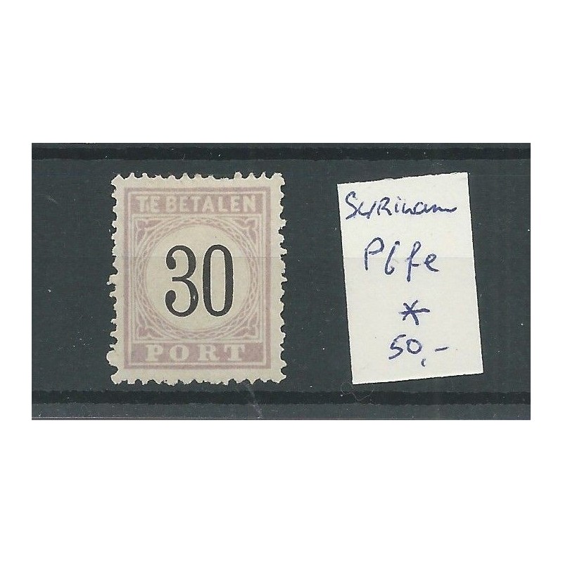 Suriname P6fe  "TiE"  Port 1886   MH/ongebr  CV 50€