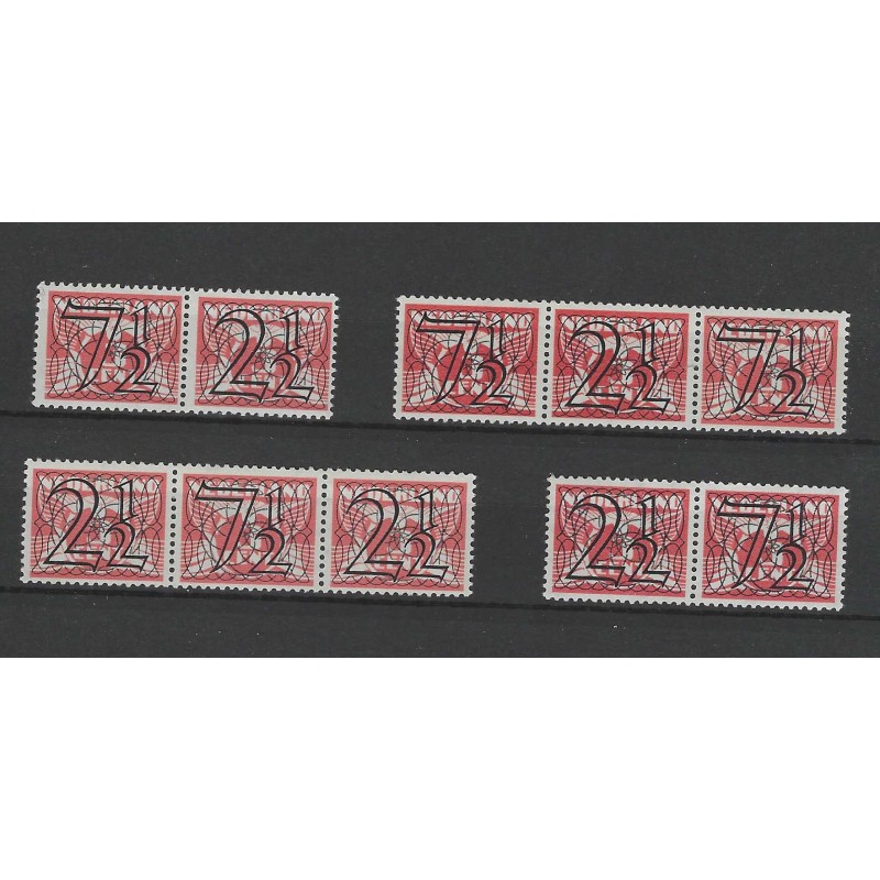 Nederland 356A-D  Guilloche Combinaties MNH/postfris CV 98 €