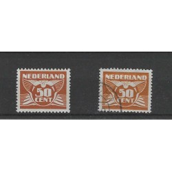 Nederland 391a Cijfer hor. wm.  MH/ongebruikt en VFU  CV 13 €