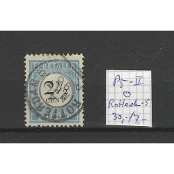 Netherlands P5-II  postage due 1881 "ROTTERDAM-5 1895" small round cancel VFU/used CV 37 €