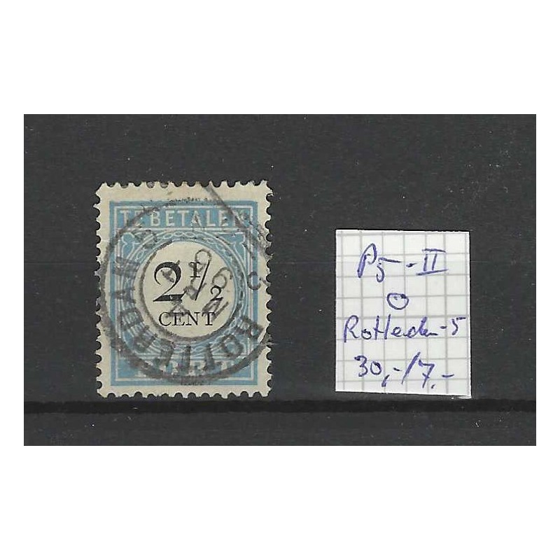 Nederland P5-II  port 1881 "ROTTERDAM-5 1895" kleinrond VFU/gebr CV 37 €