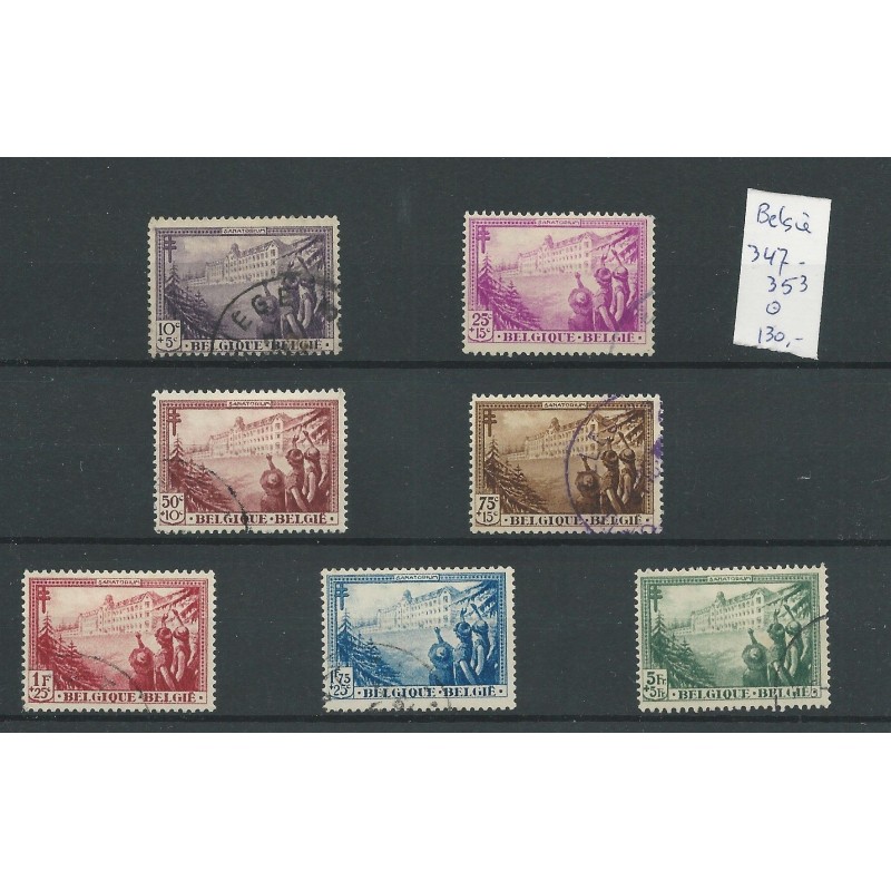Belgium  347-353 Tuberculose 1932   VFU/used  CV 130 €