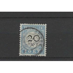 Netherlands P10D-III  postage due 1881 "SNEEK 1895" small round cancel VFU/used CV 10 €