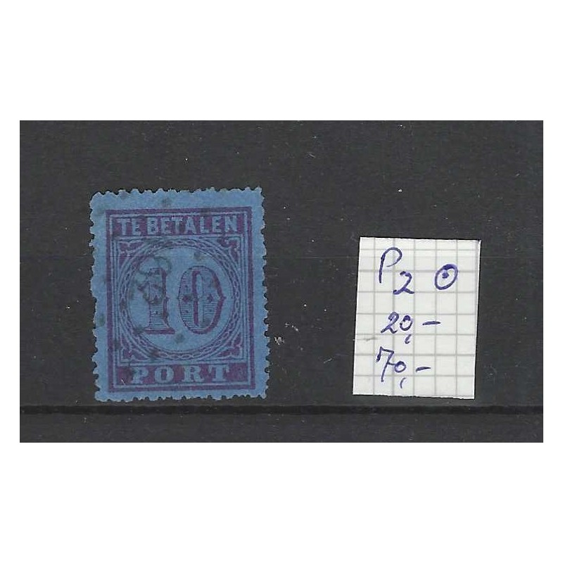 Nederland P2  Port 1870 met puntstempel 182 VFU/gebr CV 90 €