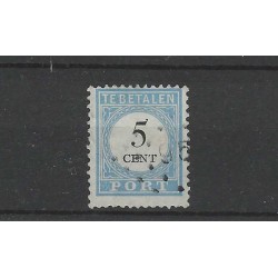 Nederland P6B-II Port 1881 met puntstempel 95 VFU/gebr CV 15 €